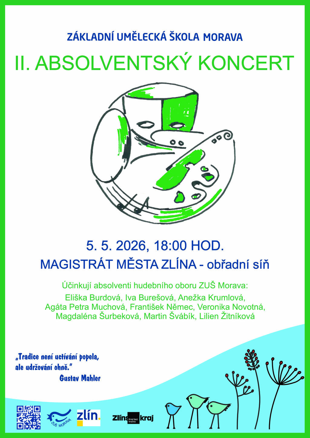 II. ABSOLVENTSKÝ KONCERT, 5. 5. 2026, ZLÍN